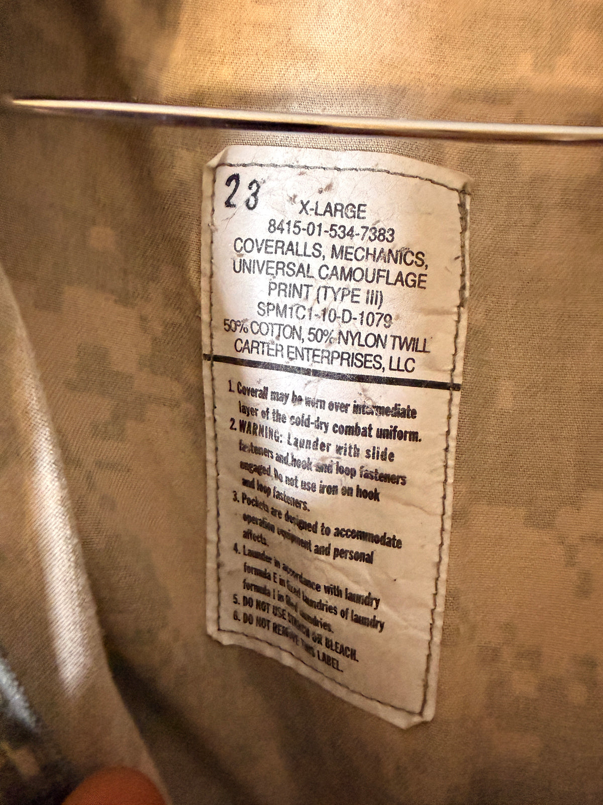 ACU Mechanics Coveralls XL