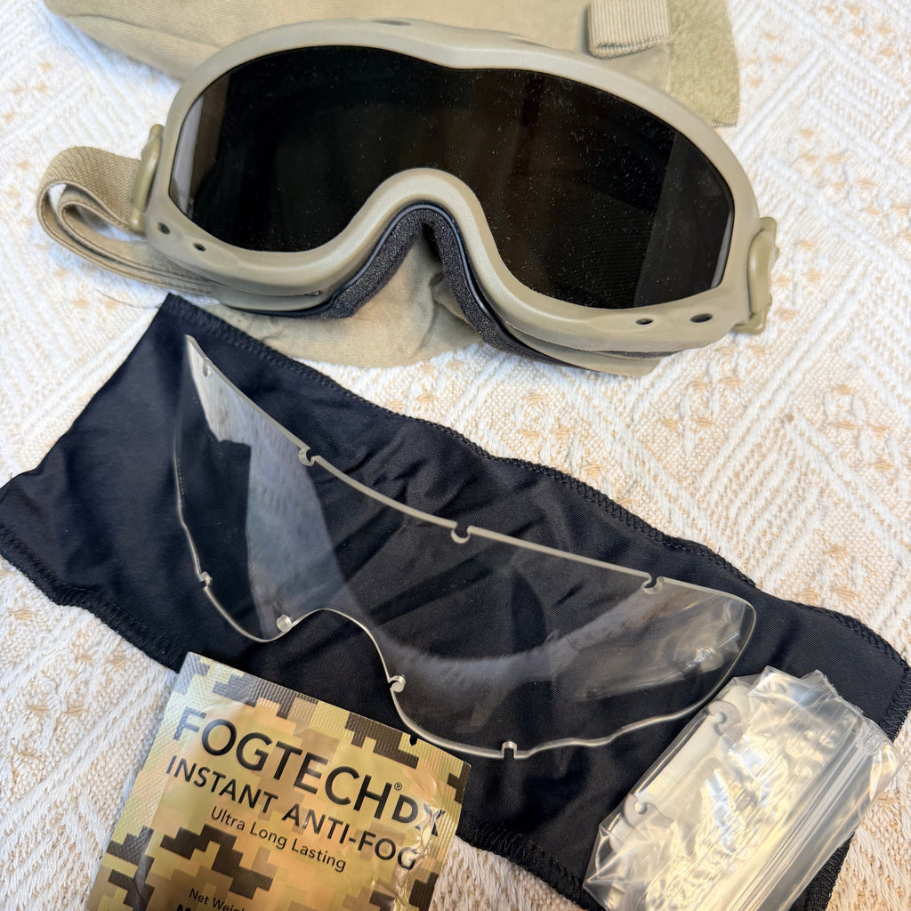 USGI Used Wiley X Spear Goggles w/ Clear & Dark Lens & Carrying Case
